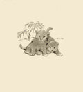 Herford Oliver Kittens Garden Verses 13 A4 Photo Print