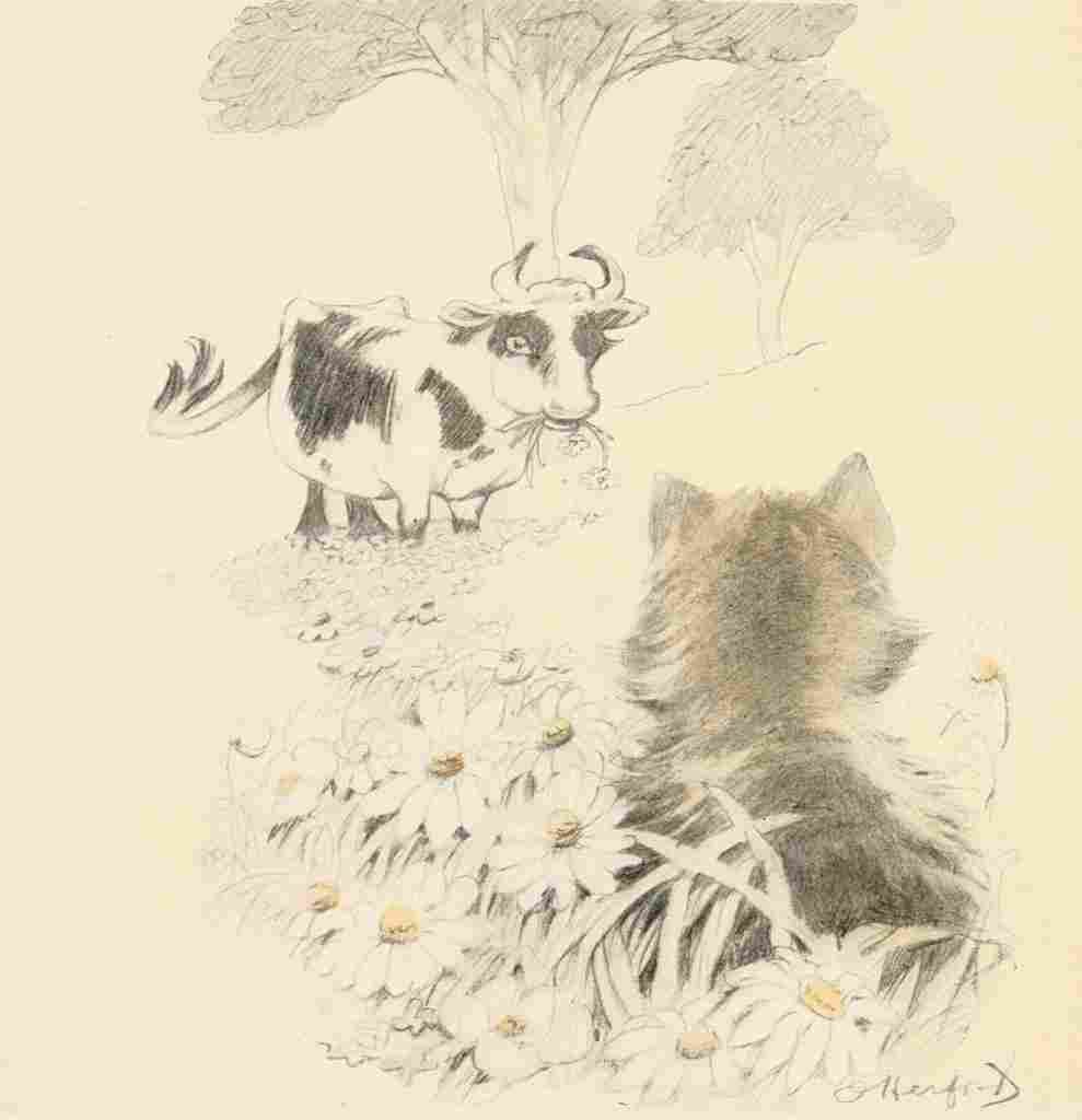 Herford Oliver Kittens Garden Verses 19 A4 Photo Print
