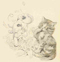 Herford Oliver Kittens Garden Verses 20 A4 Photo Print