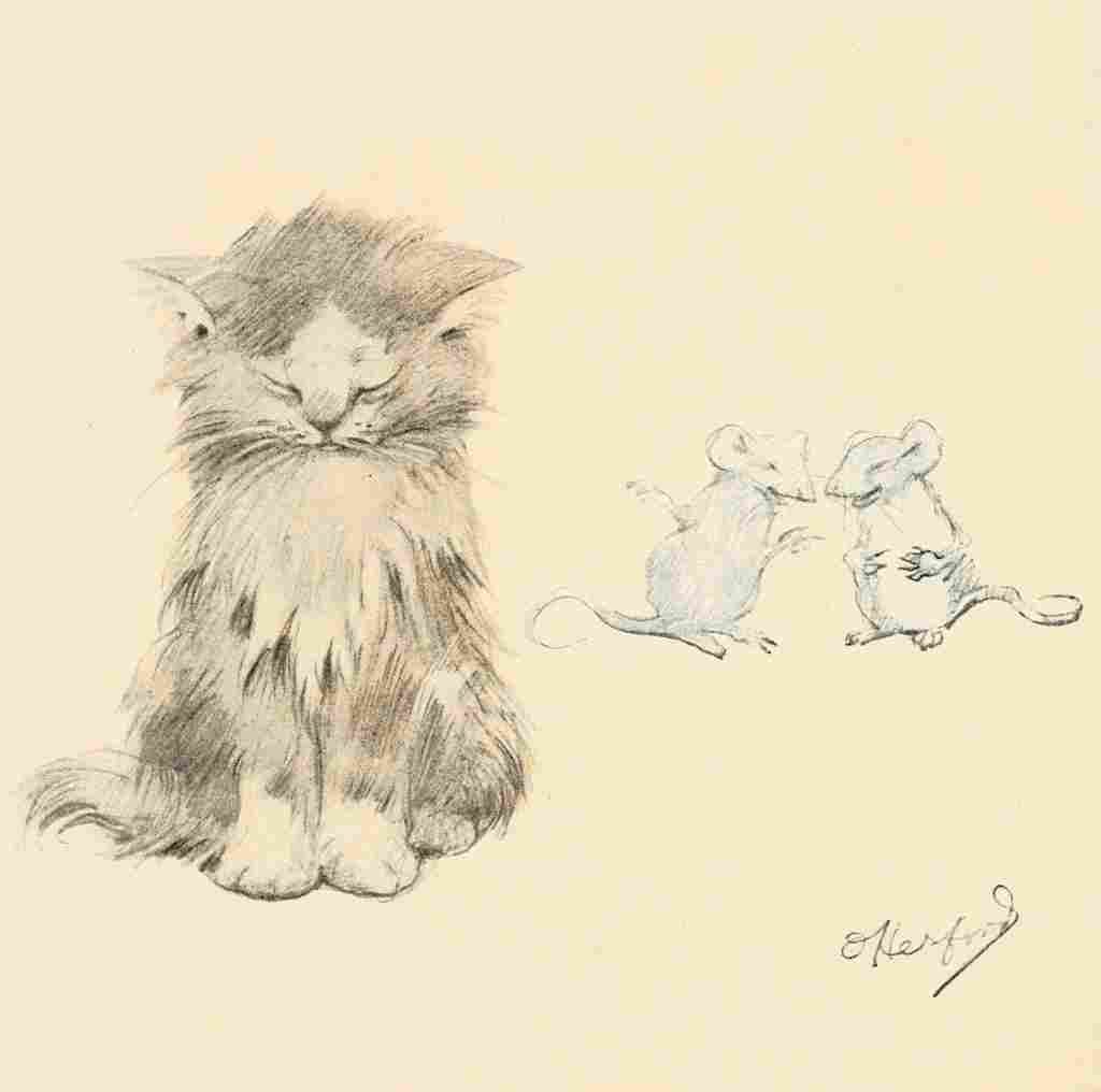 Herford Oliver Kittens Garden Verses 5 A4 Photo Print