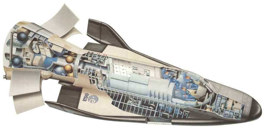 Hermes spaceplane cutaway A4 Photo Print