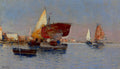 Herrer Cesar Fishing Vessels In The Venetian Lagoon Art A4 Photo Print