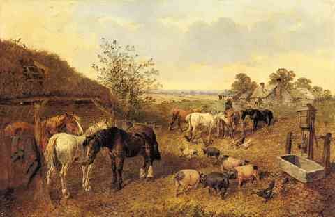 Herring Sr John Frederick A Farmstead A4 Photo Print