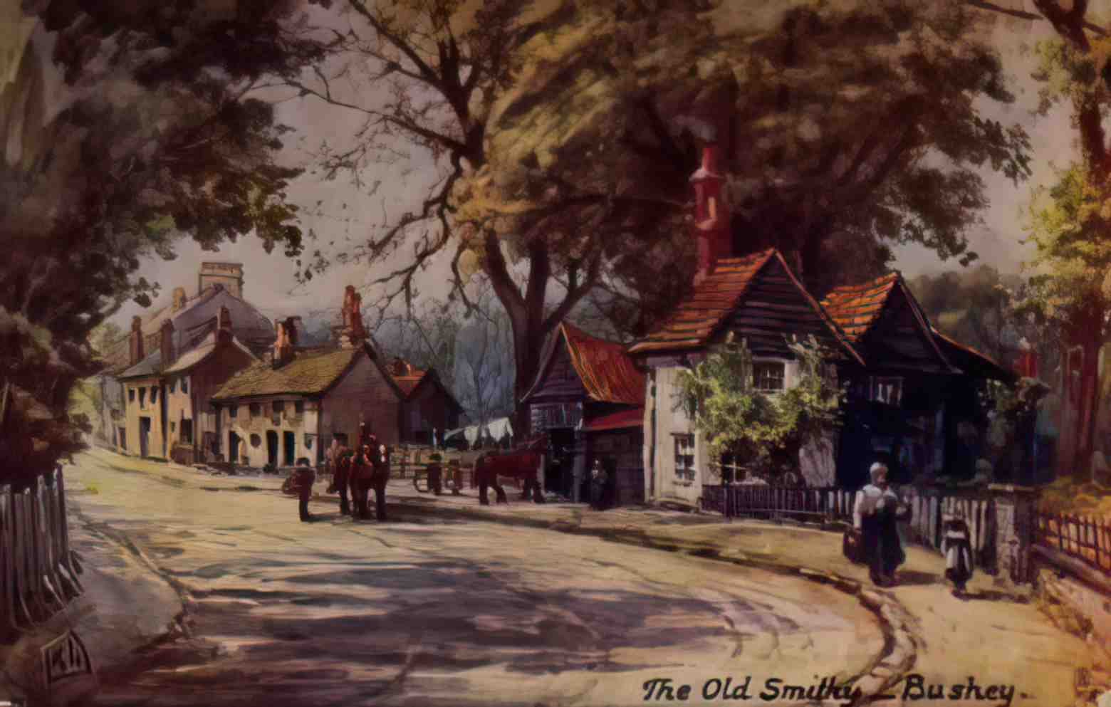Hertfordshire Bushey The Old Smithy Vintage A4 Photo Print