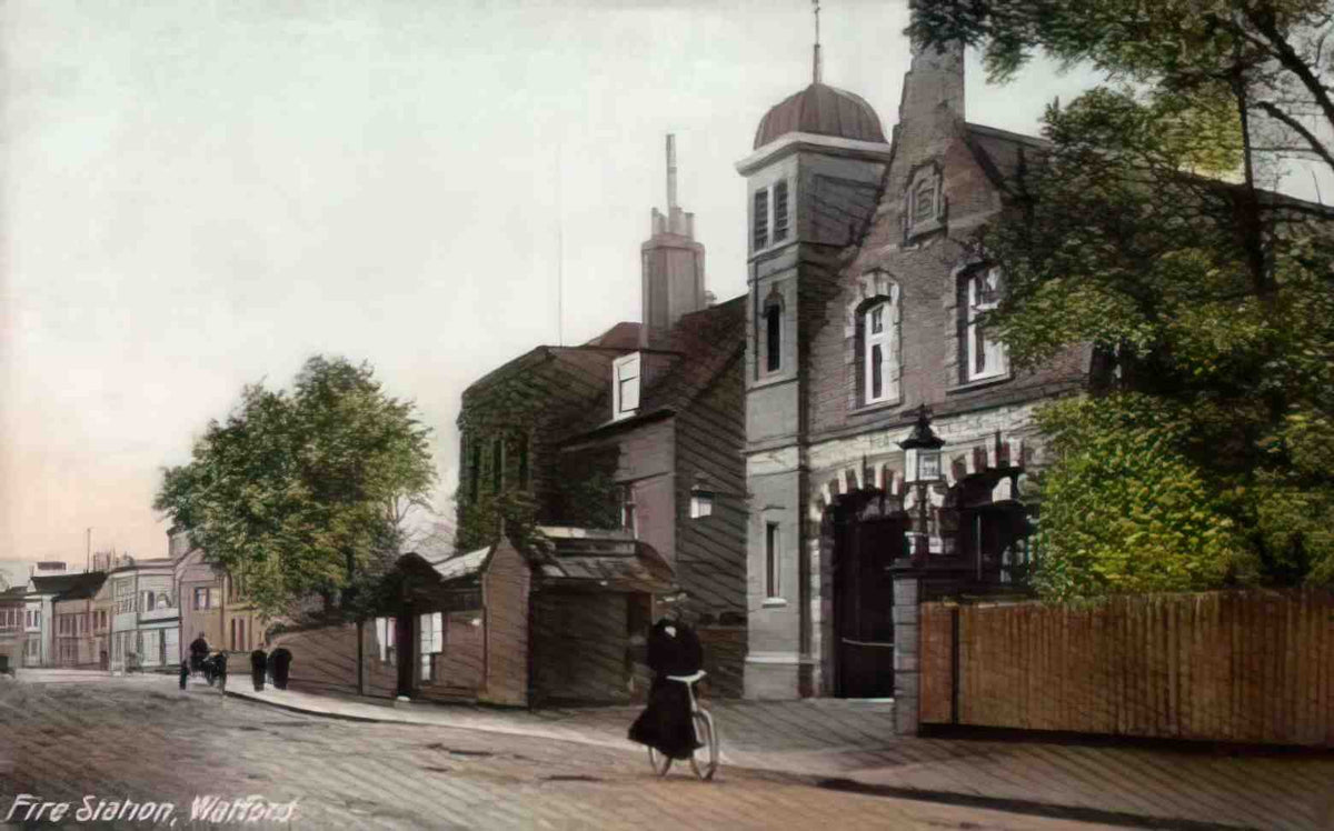 Hertfordshire Watford Fire Station Vintage A4 Photo Print