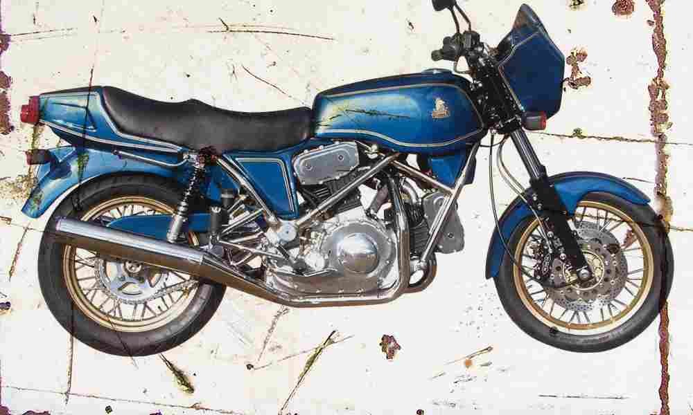 Hesketh Vulcan1200 2006 Aged Vintage A4 Photo Print