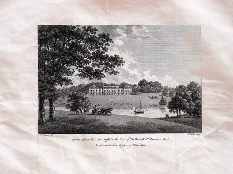 Heveningham Hall Suffolk Van Neck Uk Watts 1779 Vintage A4 Photo Print