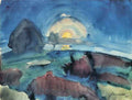 Hiddensoe moon stairway by Walter Gramatte Expressionism A4 Photo Print