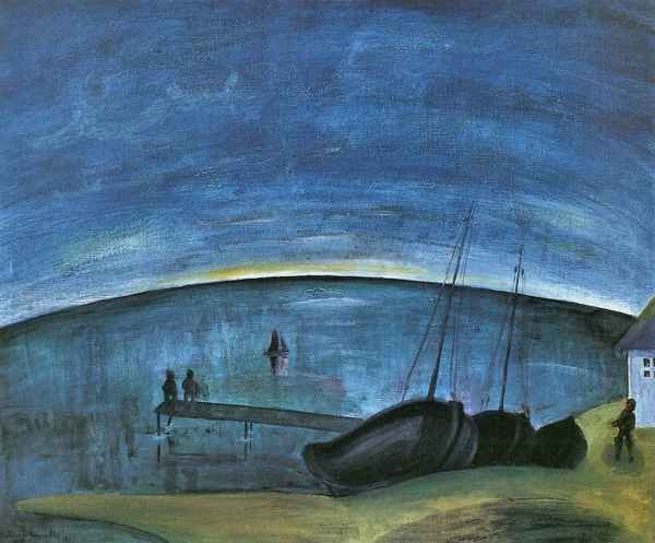 Hiddensoe morning on the sea by Walter Gramatte Expressionism A4 Photo Print