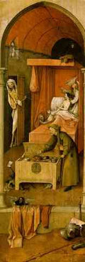 Hieronymus Bosch Death And The Miser A4 Photo Print