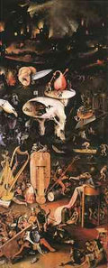Hieronymus Bosch Garden Of Earthly Delights Right Wing A4 Photo Print