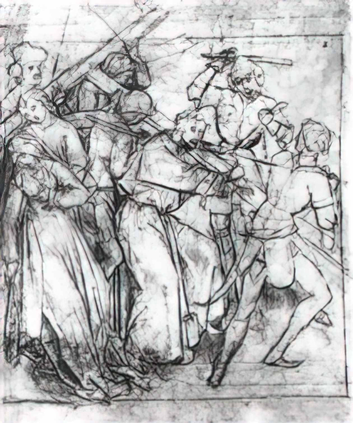 Hieronymus Bosch christ carrying the cross Art A4 Photo Print