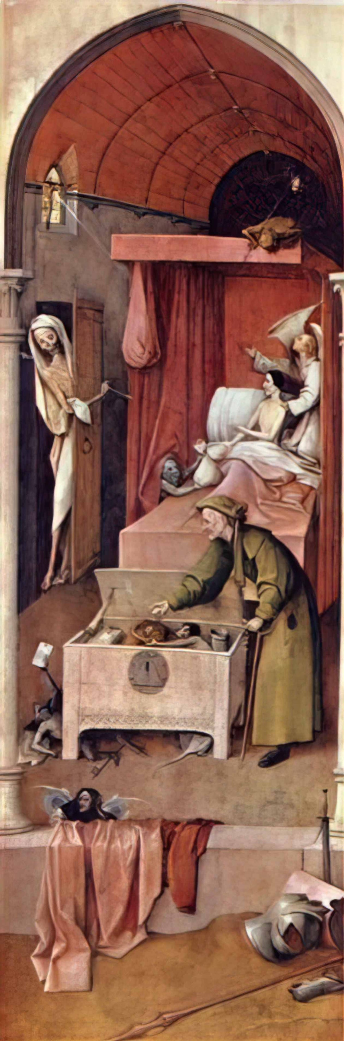 Hieronymus Bosch death and the miser 1516 Art A4 Photo Print