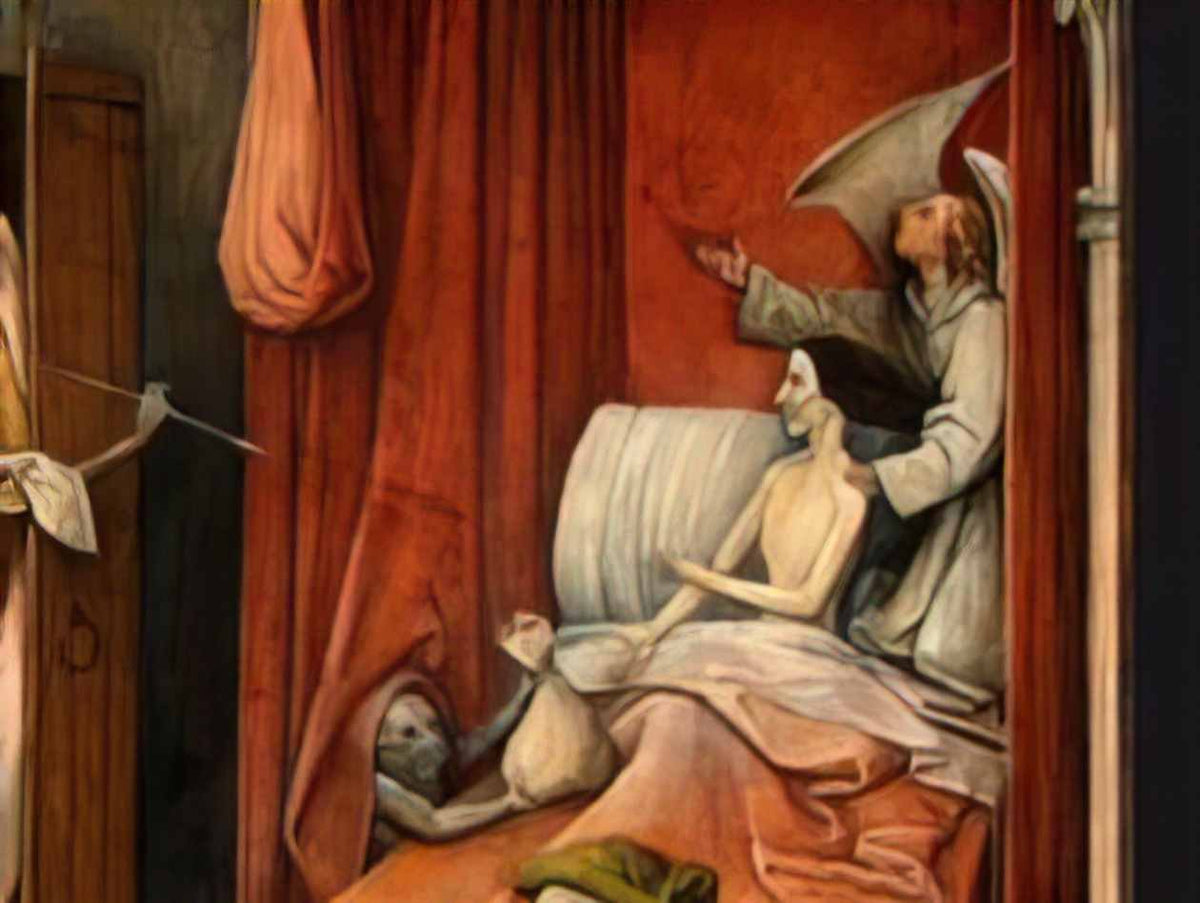 Hieronymus Bosch death and the miser 2 Art A4 Photo Print