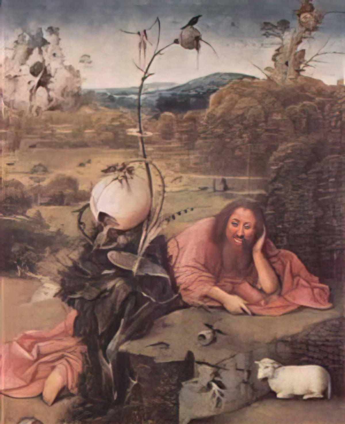 Hieronymus Bosch st john the baptist in meditation 1499 Art A4 Photo Print