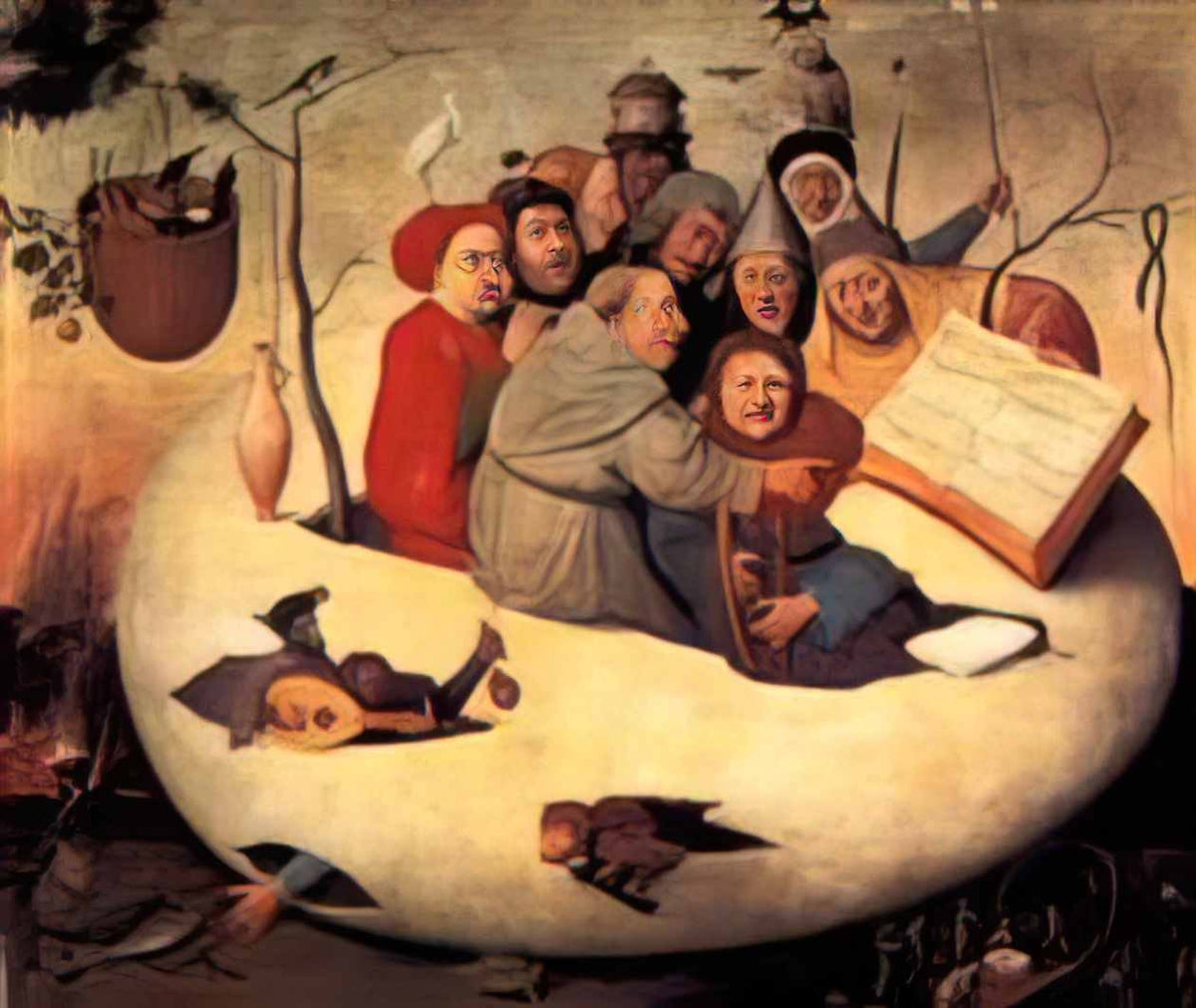Hieronymus Bosch the concert in the egg 1480 Art A4 Photo Print