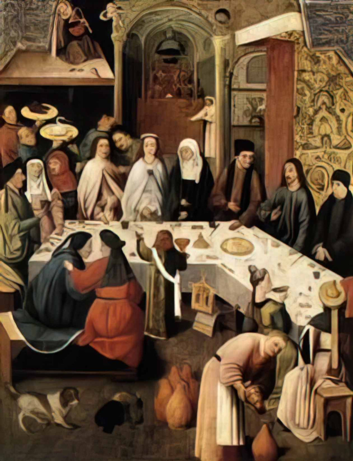 Hieronymus Bosch the marriage feast at cana Art A4 Photo Print