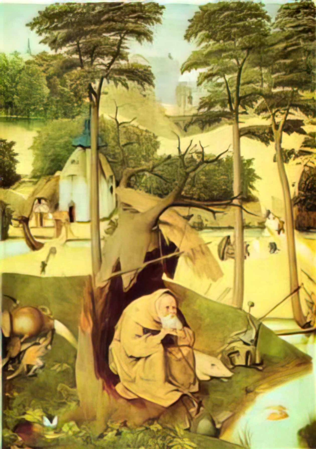 Hieronymus Bosch the temptation of st anthony Art A4 Photo Print