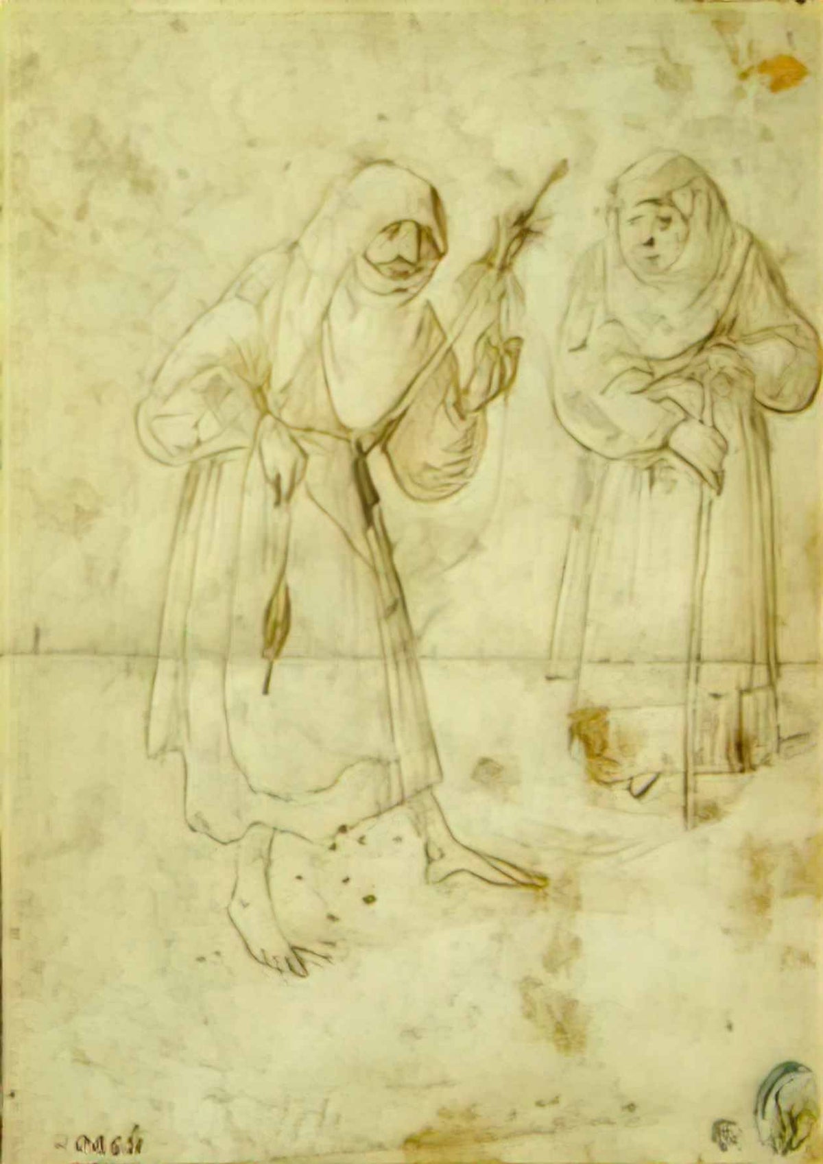 Hieronymus Bosch a peasant and three bustlength figures 1515 Art A4 Photo Print