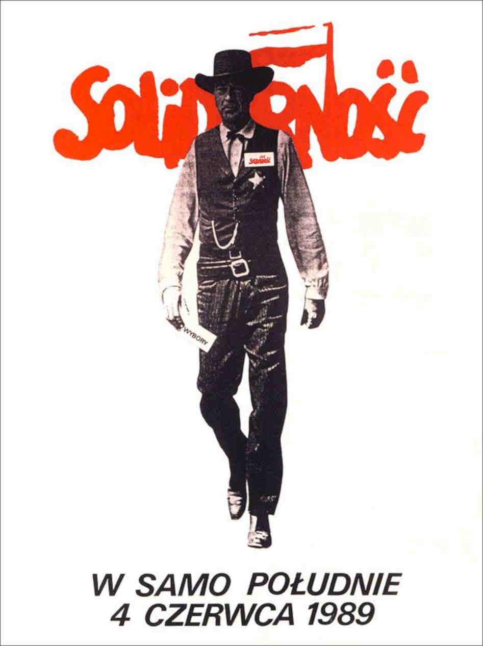 High Noon Solidarity Poster 1989 Vintage Retro Advert Poster A4 Photo Print