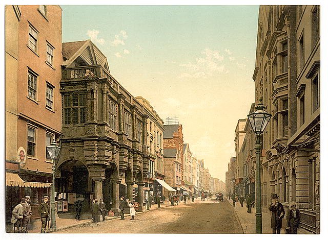 High Street Exeter Vintage A4 Photo Print