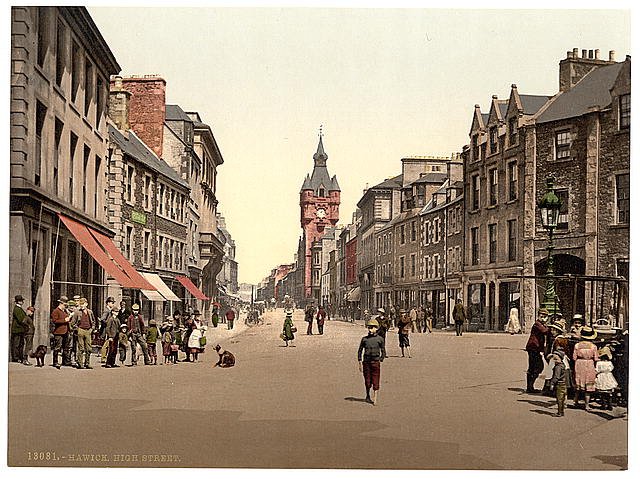 High Street Hawick Vintage A4 Photo Print