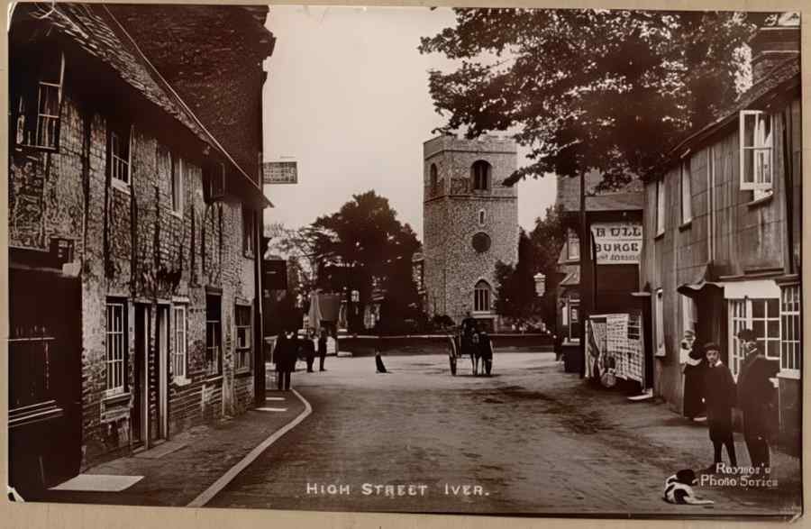 High Street Road Uk 11601 Vintage A4 Photo Print