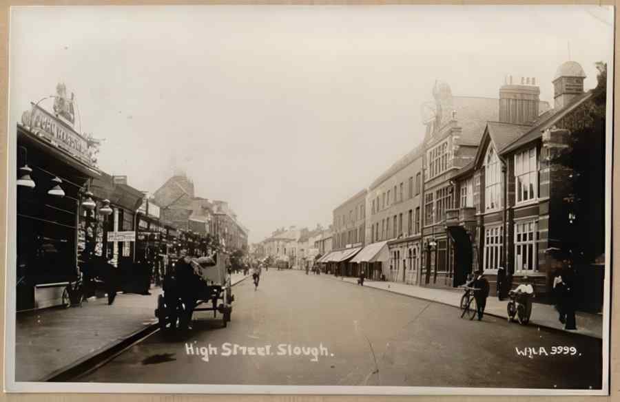 High Street Road Uk 11617 Vintage A4 Photo Print