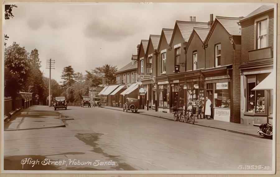 High Street Road Uk 11624 Vintage A4 Photo Print