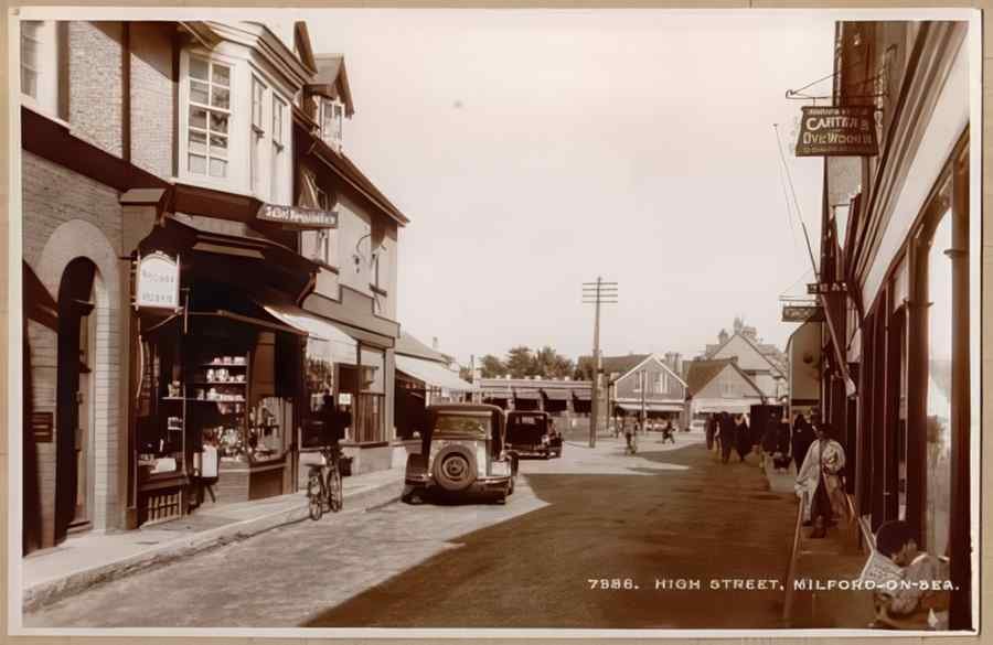 High Street Road Uk 11697 Vintage A4 Photo Print