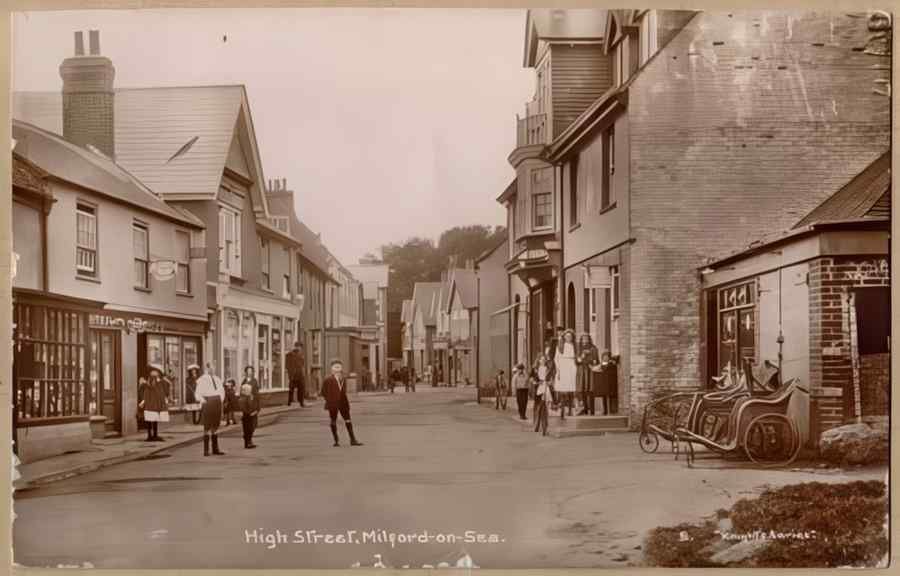 High Street Road Uk 11705 Vintage A4 Photo Print