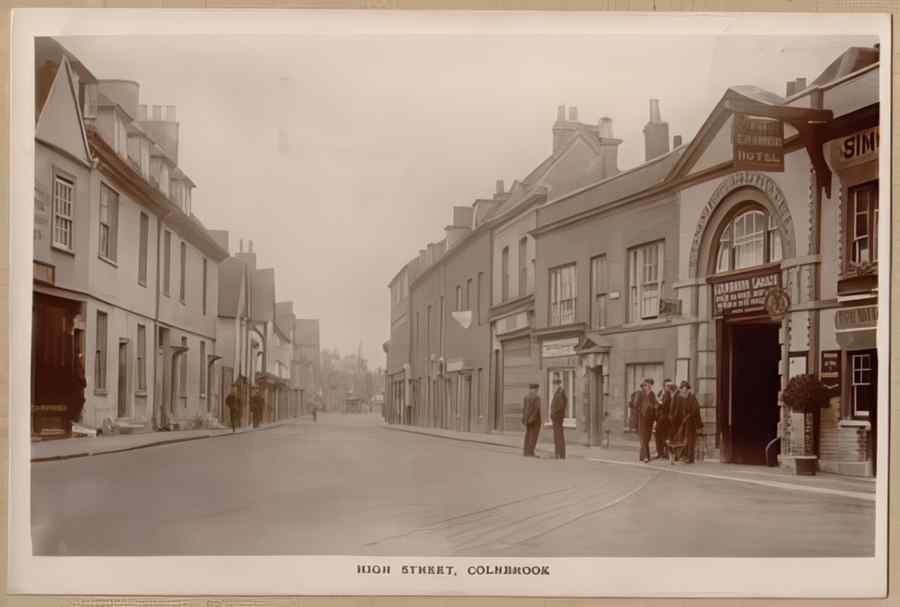 High Street Road Uk 11763 Vintage A4 Photo Print