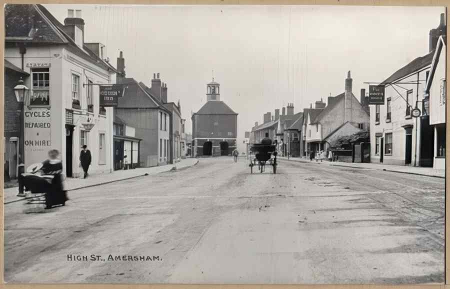 High Street Road Uk 12323 Vintage A4 Photo Print
