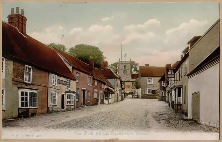 High Street Road Uk 12414 Vintage A4 Photo Print