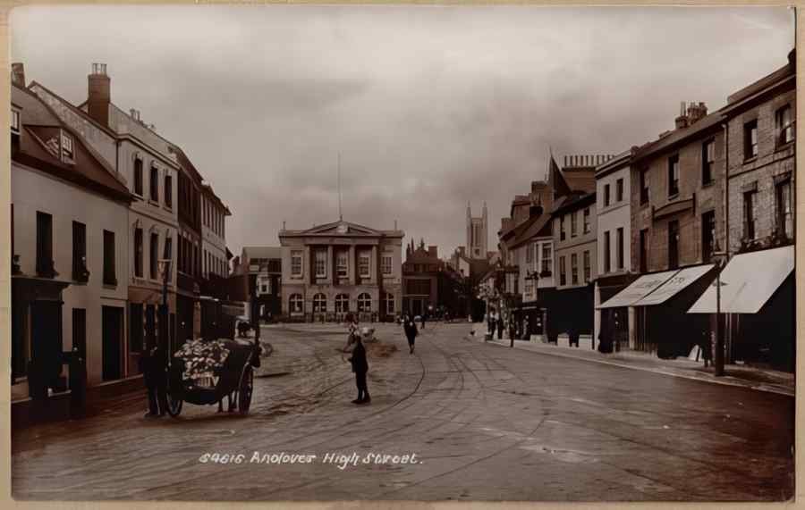High Street Road Uk 12992 Vintage A4 Photo Print