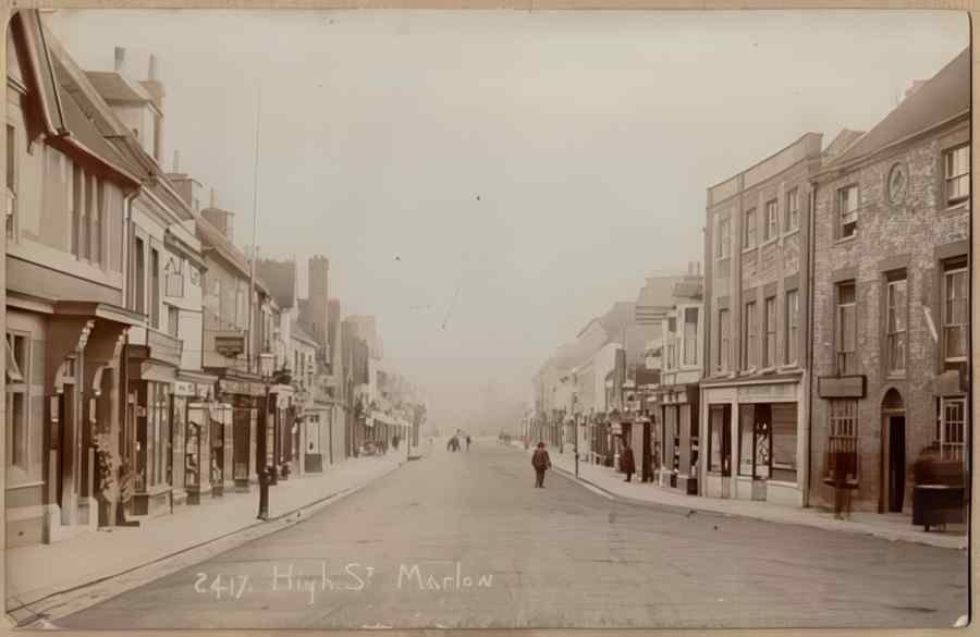 High Street Road Uk 13044 Vintage A4 Photo Print