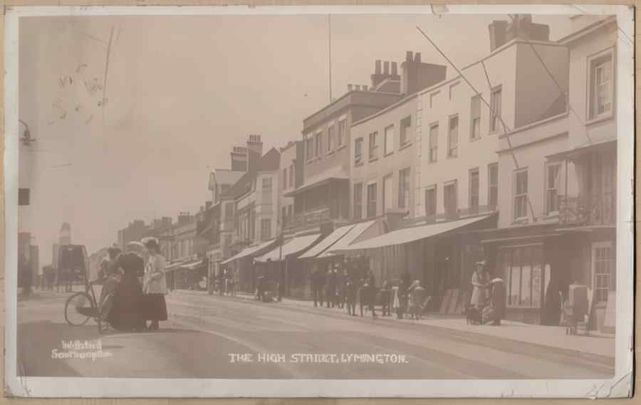 High Street Road Uk 13047 Vintage A4 Photo Print