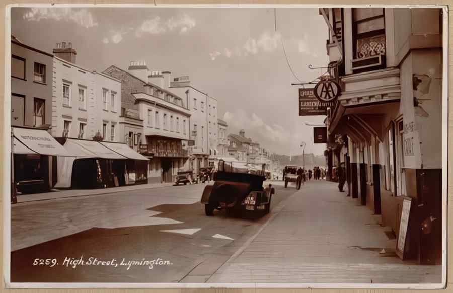 High Street Road Uk 13200 Vintage A4 Photo Print