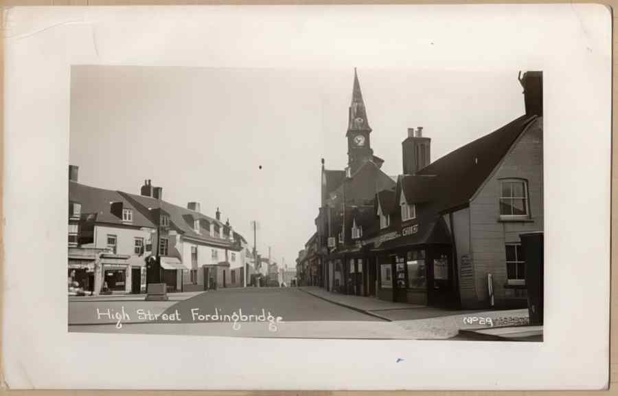 High Street Road Uk 13204 Vintage A4 Photo Print