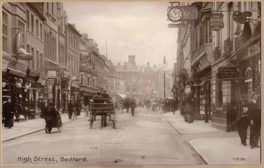 High Street Road Uk 13940 Vintage A4 Photo Print
