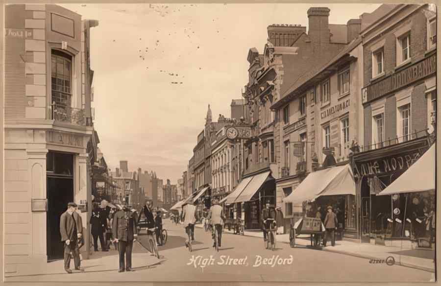 High Street Road Uk 14500 Vintage A4 Photo Print