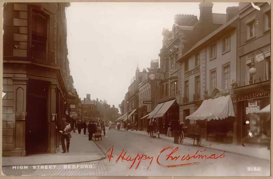 High Street Road Uk 14501 Vintage A4 Photo Print