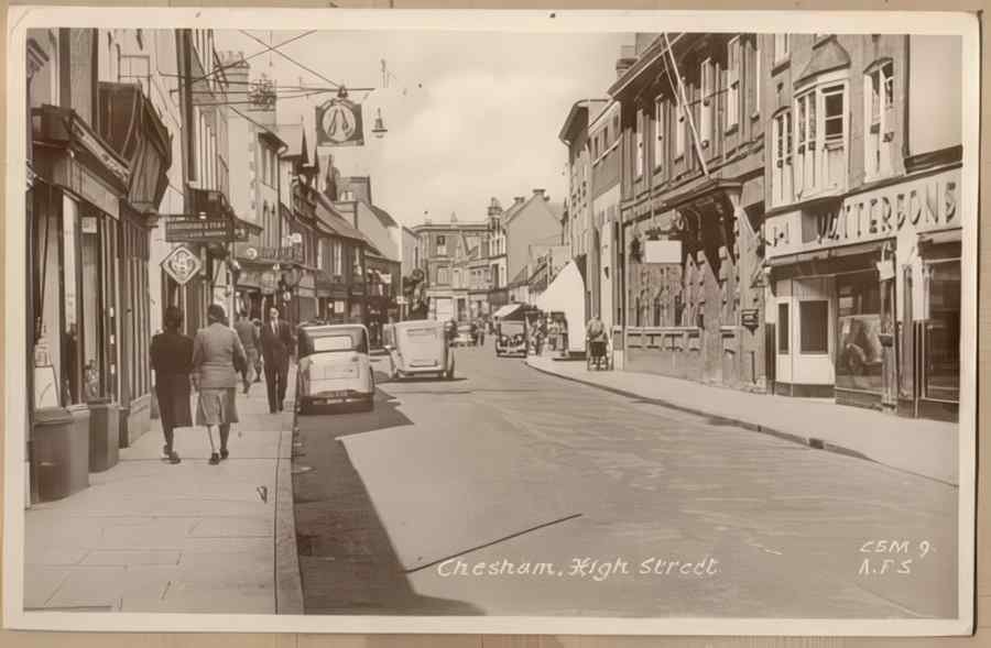 High Street Road Uk 14865 Vintage A4 Photo Print