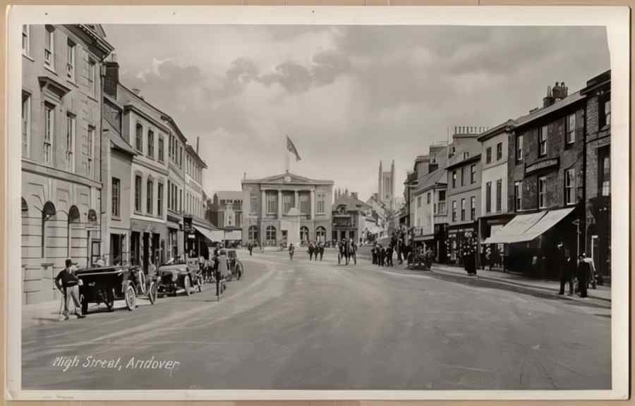 High Street Road Uk 14985 Vintage A4 Photo Print