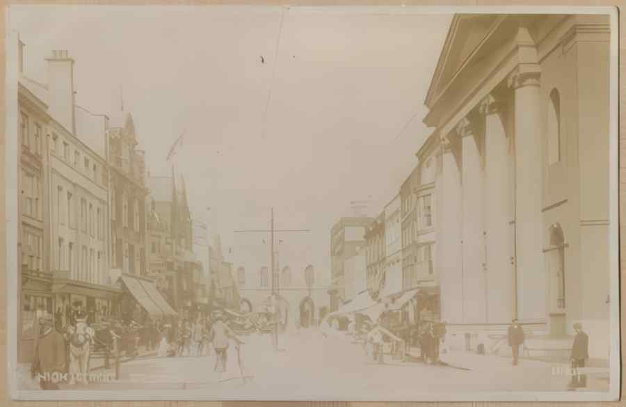 High Street Road Uk 14987 Vintage A4 Photo Print