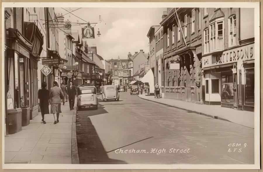High Street Road Uk 16286 Vintage A4 Photo Print