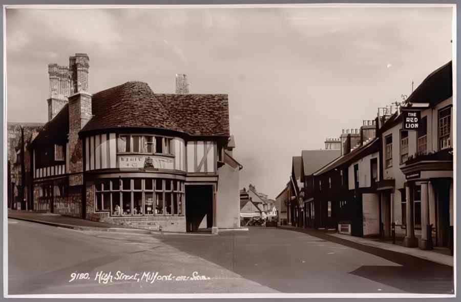 High Street Road Uk 19149 Vintage A4 Photo Print