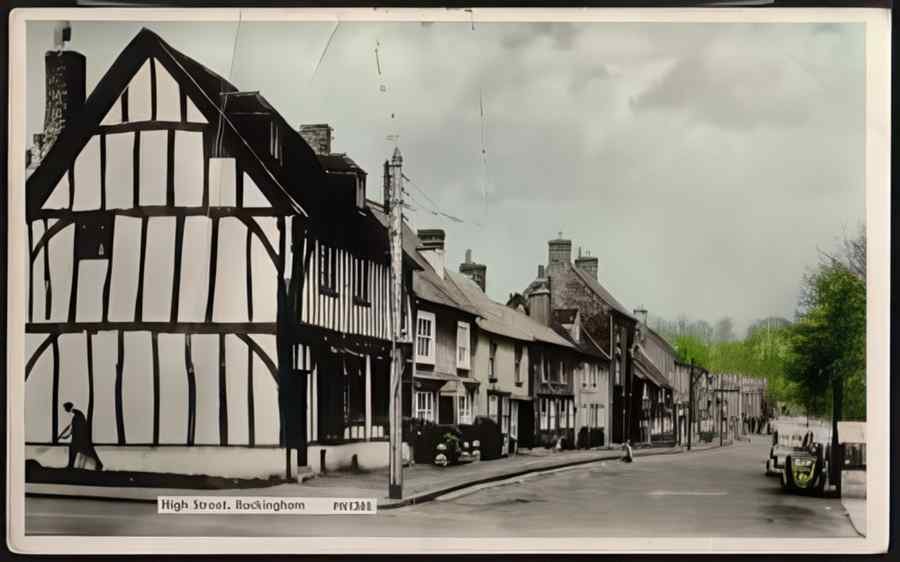 High Street Road Uk 20310 Vintage A4 Photo Print