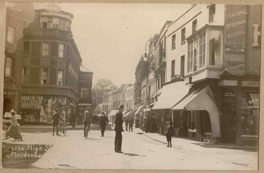 High Street Road Uk Ebk11771 Vintage A4 Photo Print
