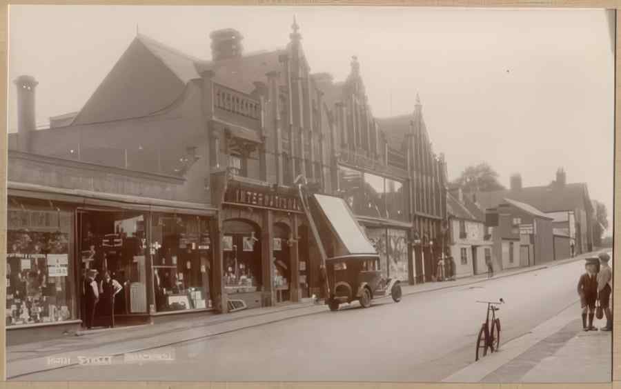 High Street Road Uk Ebk11772 Vintage A4 Photo Print